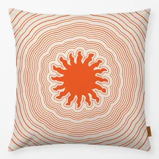 Kissen Sun Circle Waves orange