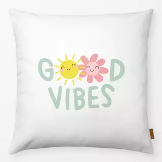 Kissen Good vibes - weiss