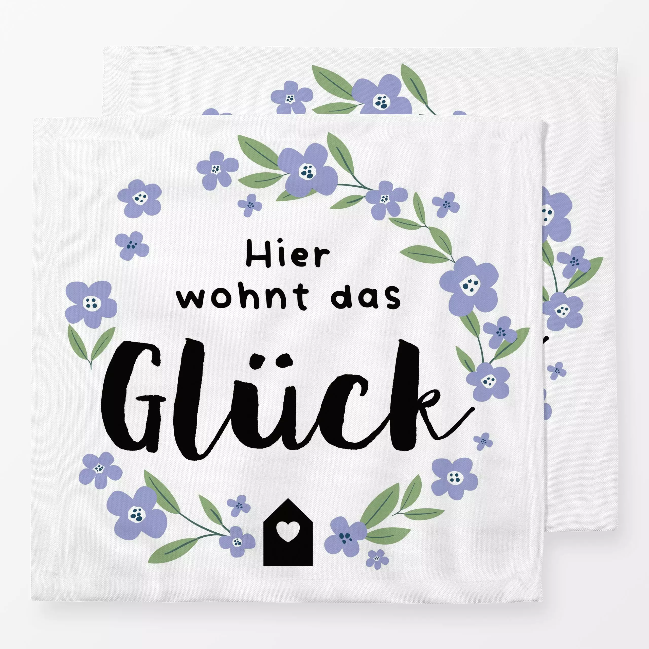 Servietten Hier wohnt das Glück - Kinderzimmer & Motive für Kinder, Sprüche & Schriftzüge, Anlässe, Ostern - von „Heyduda"; ...
