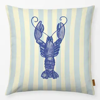 Kissen Hummer blau maritim