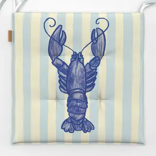 Sitzkissen Hummer blau maritim