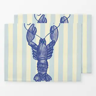 Tischset Hummer blau maritim