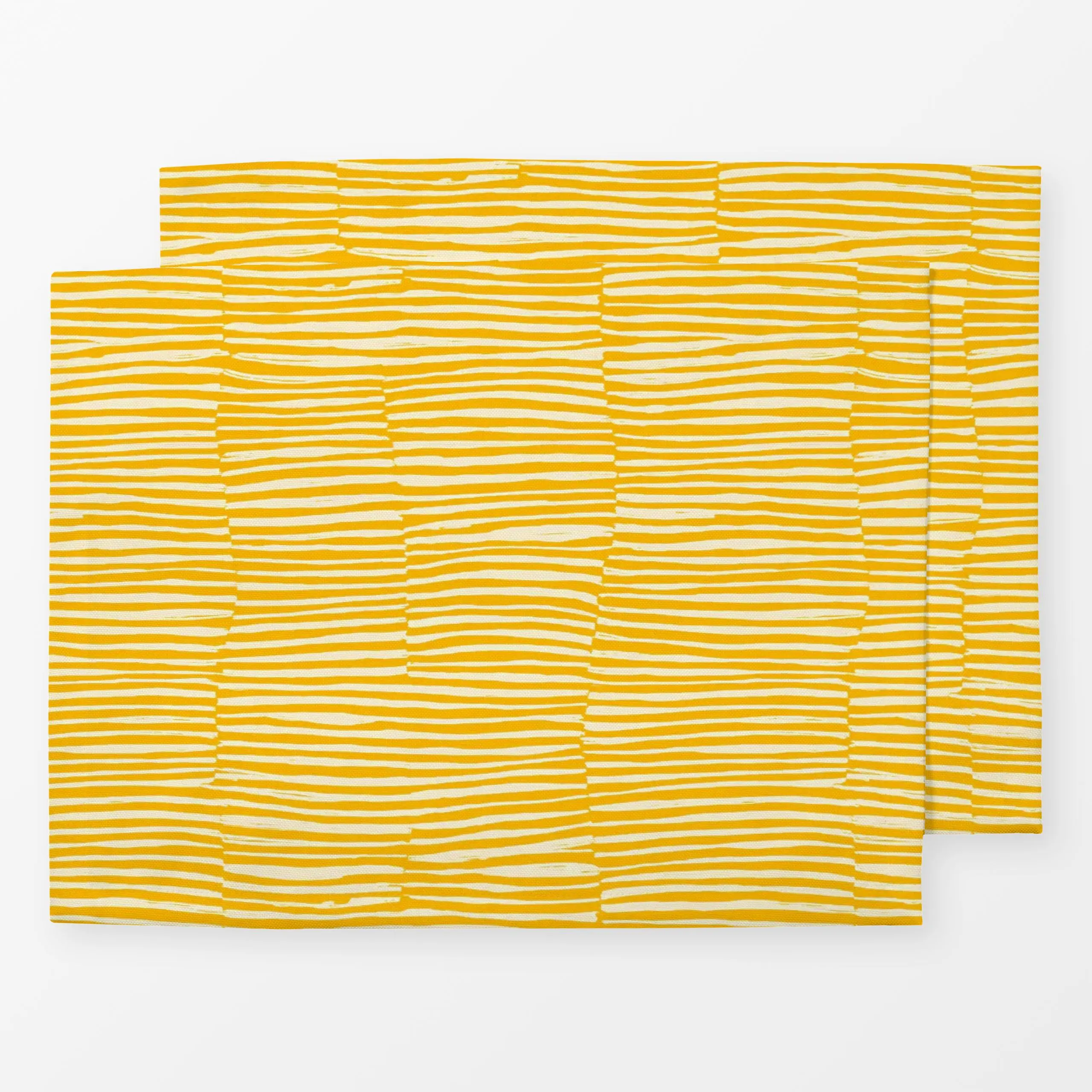 Tischset Geradlinigkeit gelb, gemustert, Sommer, von Malou Studio