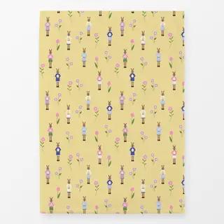 Geschirrtücher Osterhasen Muster Gelb