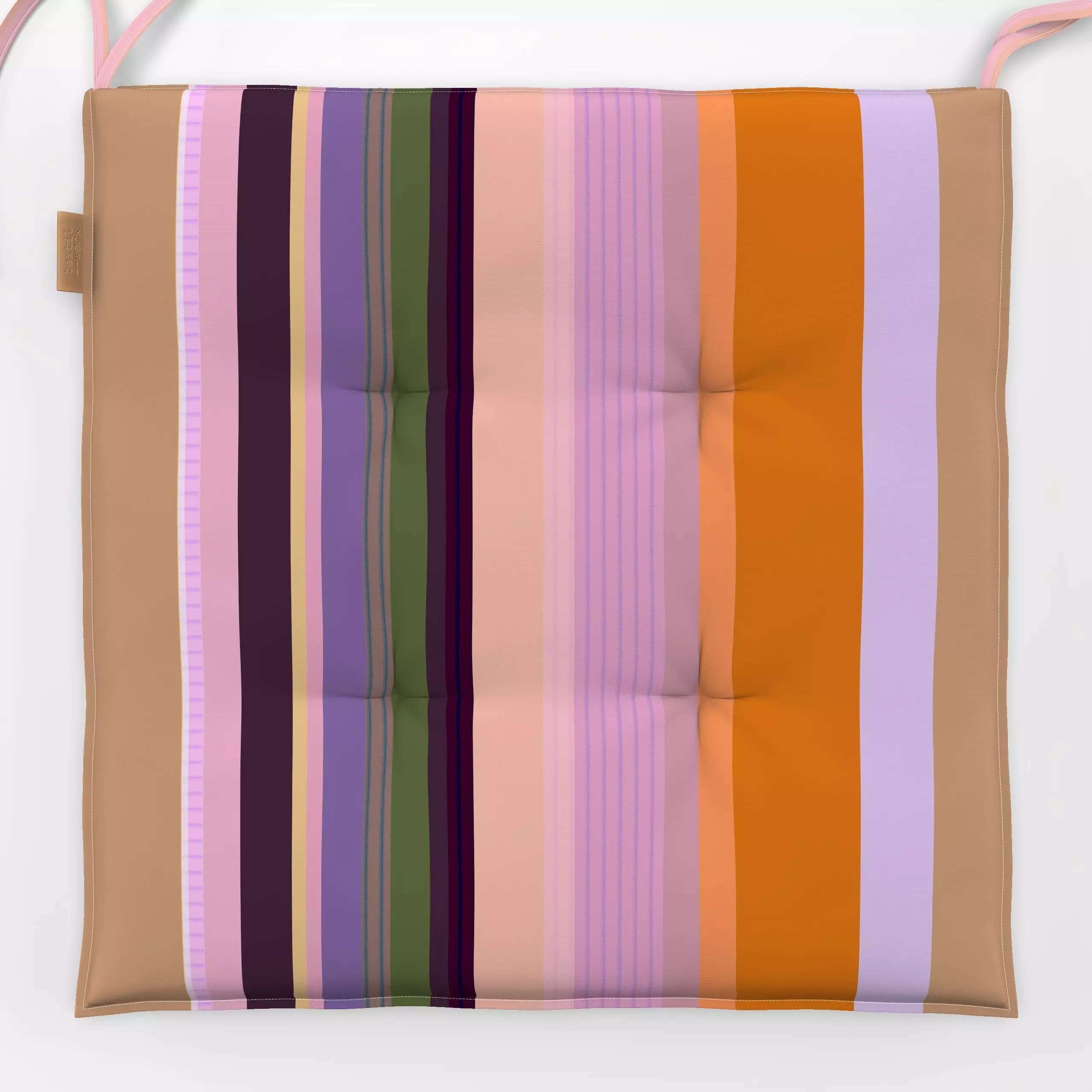 Sitzkissen Vertikale Herbststreifen - Herbst, Symbole & Muster - von „Alisa Knöß"; Streifen, Herbstdeko, Gartendeko, flieder...