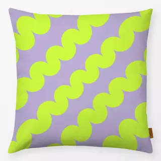 Kissen Diagonale Bubble lila gelb