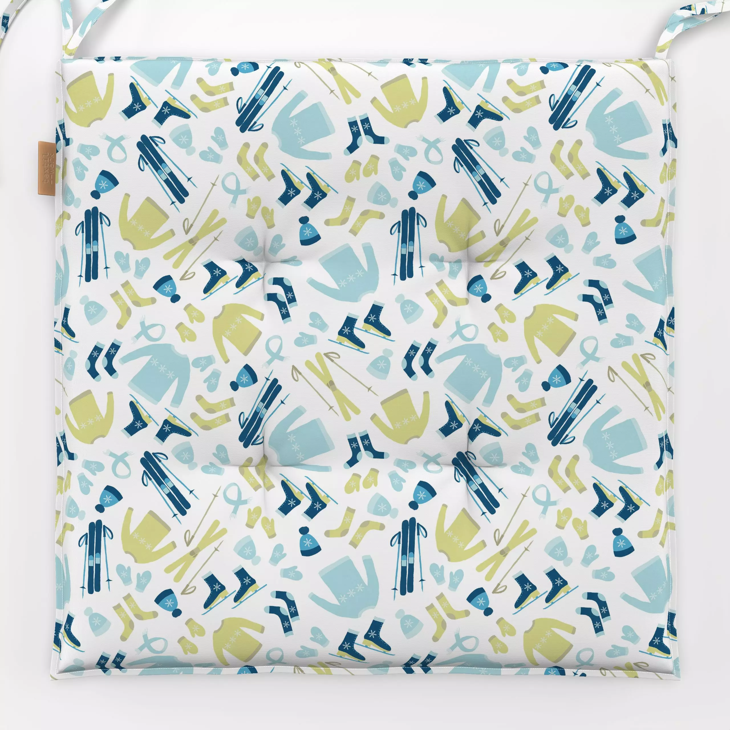 Sitzkissen Wintersport - Sport, Winter - von „Kathrin Löffler"; Ski, schlittschuhe, handschuhe, schal, winterkollektion, pul...