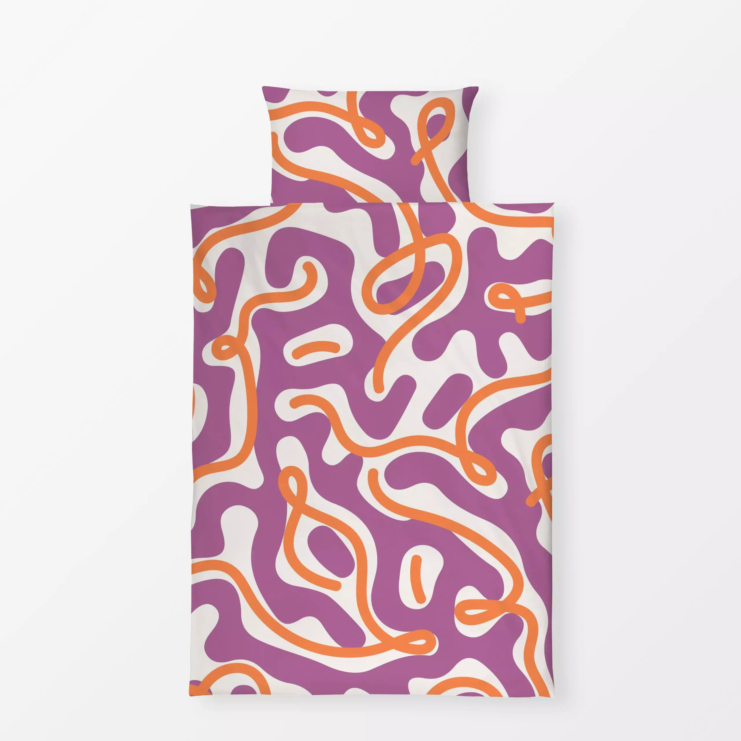 Bettwäsche Farbfreude Script C 6 - Symbole & Muster - von „Primus Pattern"; minimal, Linien, abstrakt, Retro, Geometrisch, S...