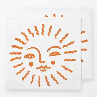 Servietten Sommer Sonne orange