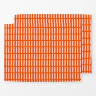 Tischset Sunny Orange Soft Stripes
