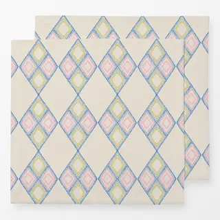 Servietten Diamond white blue