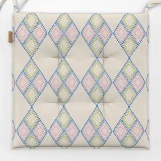 Sitzkissen Diamond white blue