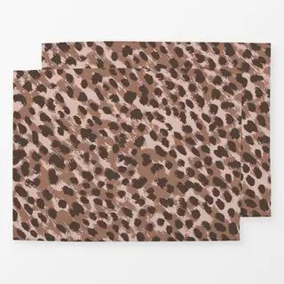 Tischset Wild Cat Animal Print brown
