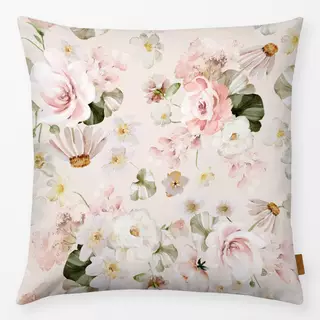 Kissen Vintage Sommer Blumen Rosa