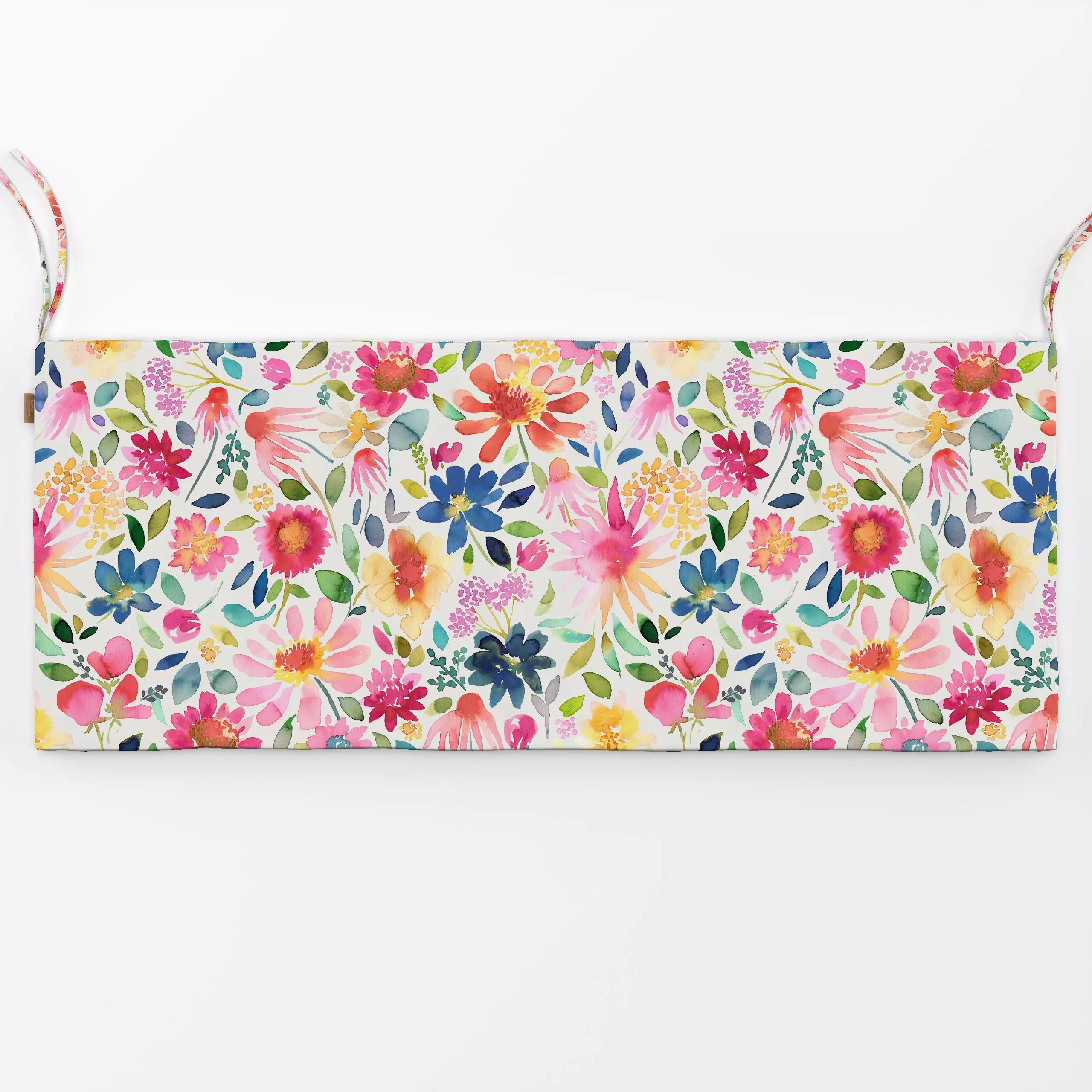 Bankauflage Bunt Garten Blumen Sommer - Blumen & Florales - von „Ninola Design "; boho, Natur, Blumen, Pflanzen, Tulpen, tro...