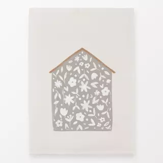 Geschirrtücher Haus grau