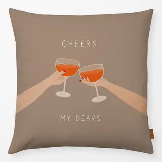 Kissen cheers my dears braun