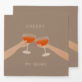 Servietten cheers my dears braun