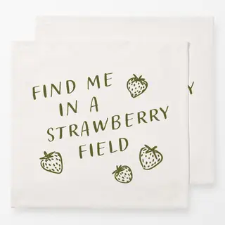Servietten Find me in a strawberry field