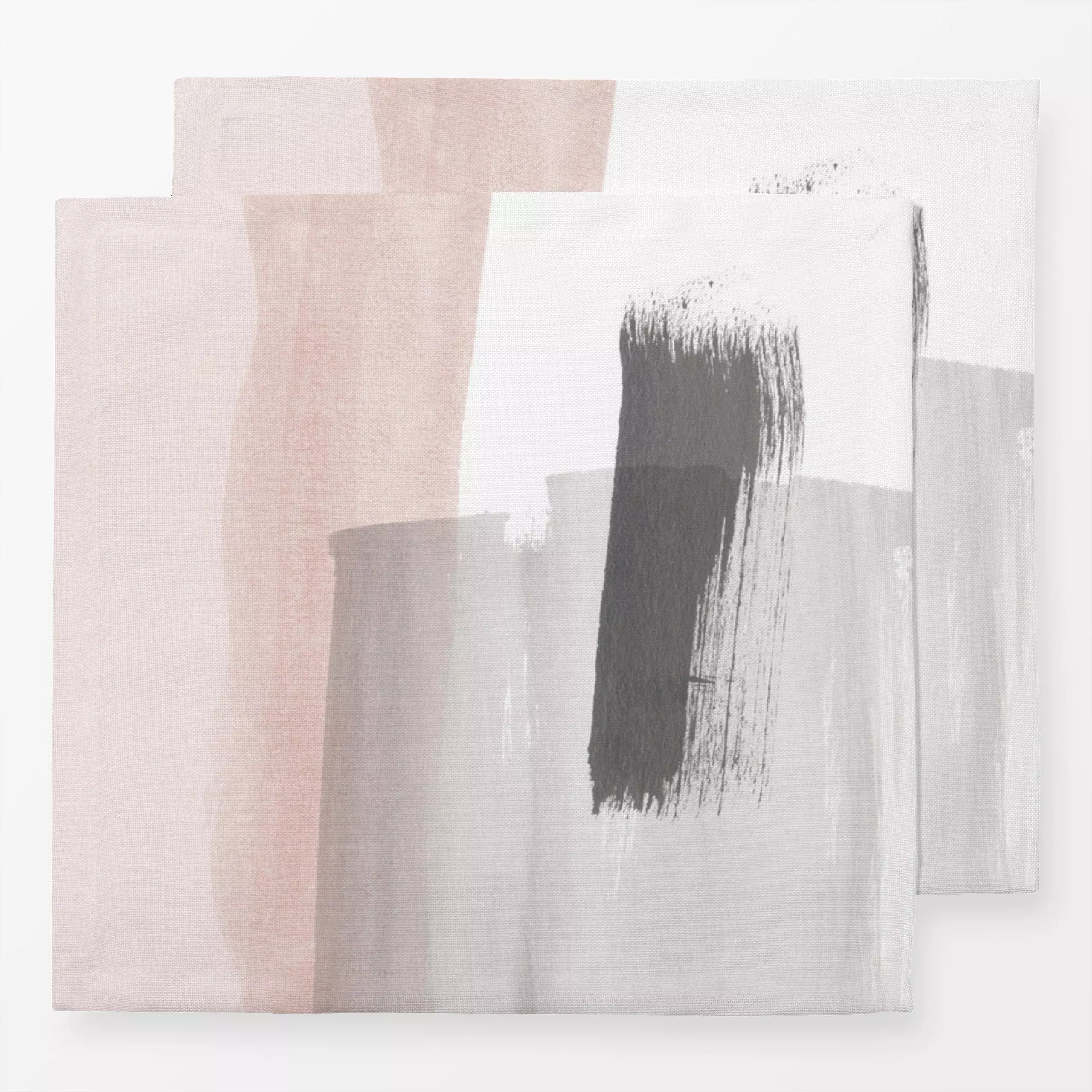 Servietten Brush Strokes Pink and Gray 3 - Symbole & Muster - von „Nouveau Prints"; Pinsel, Abstrakt, Minimalismus, Grafik, ...