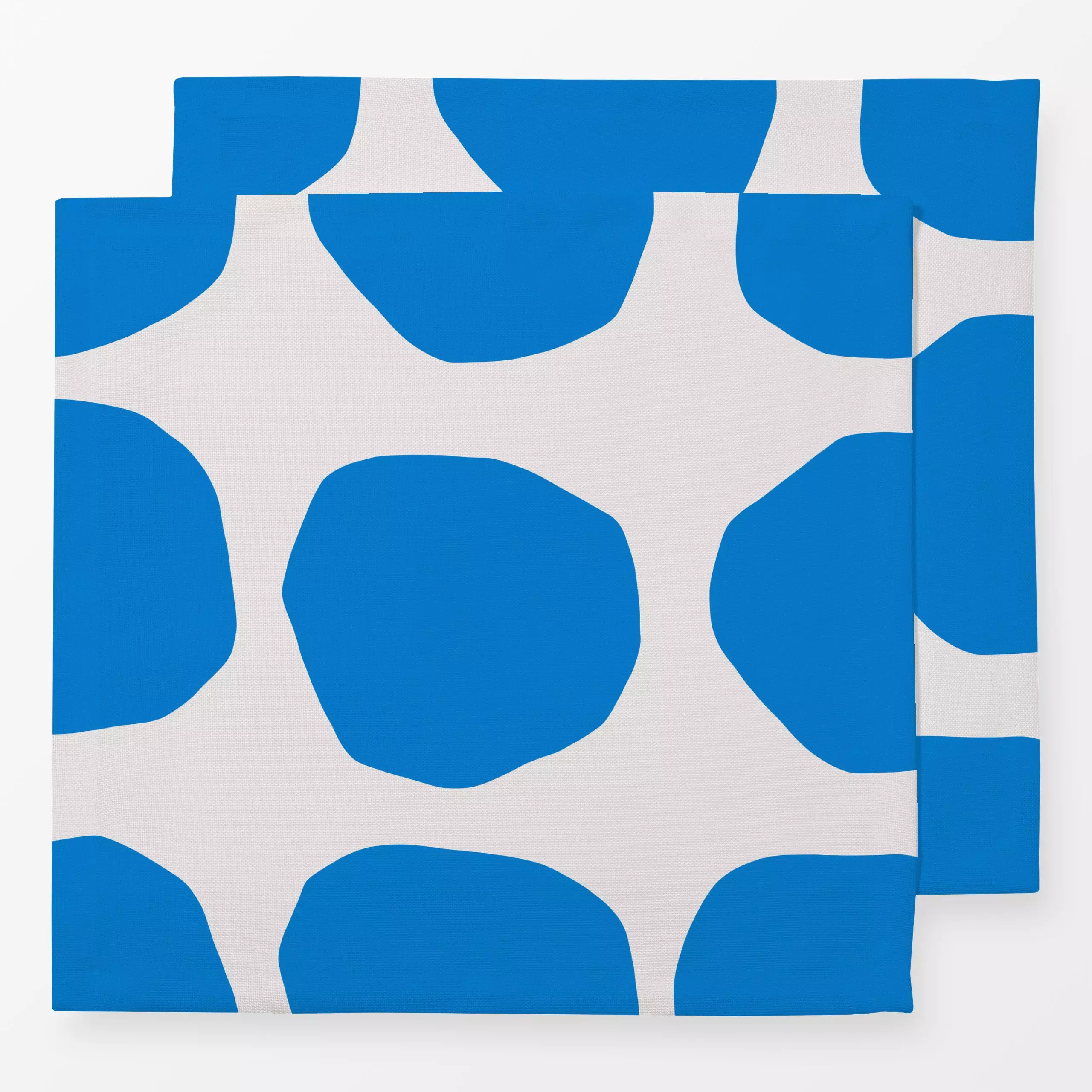 Servietten Light Blue Dots - Symbole & Muster - von „Lisa Jasmin Bauer"; abstrakt, Geometrisch, modern, formen, blau, zeitlo...