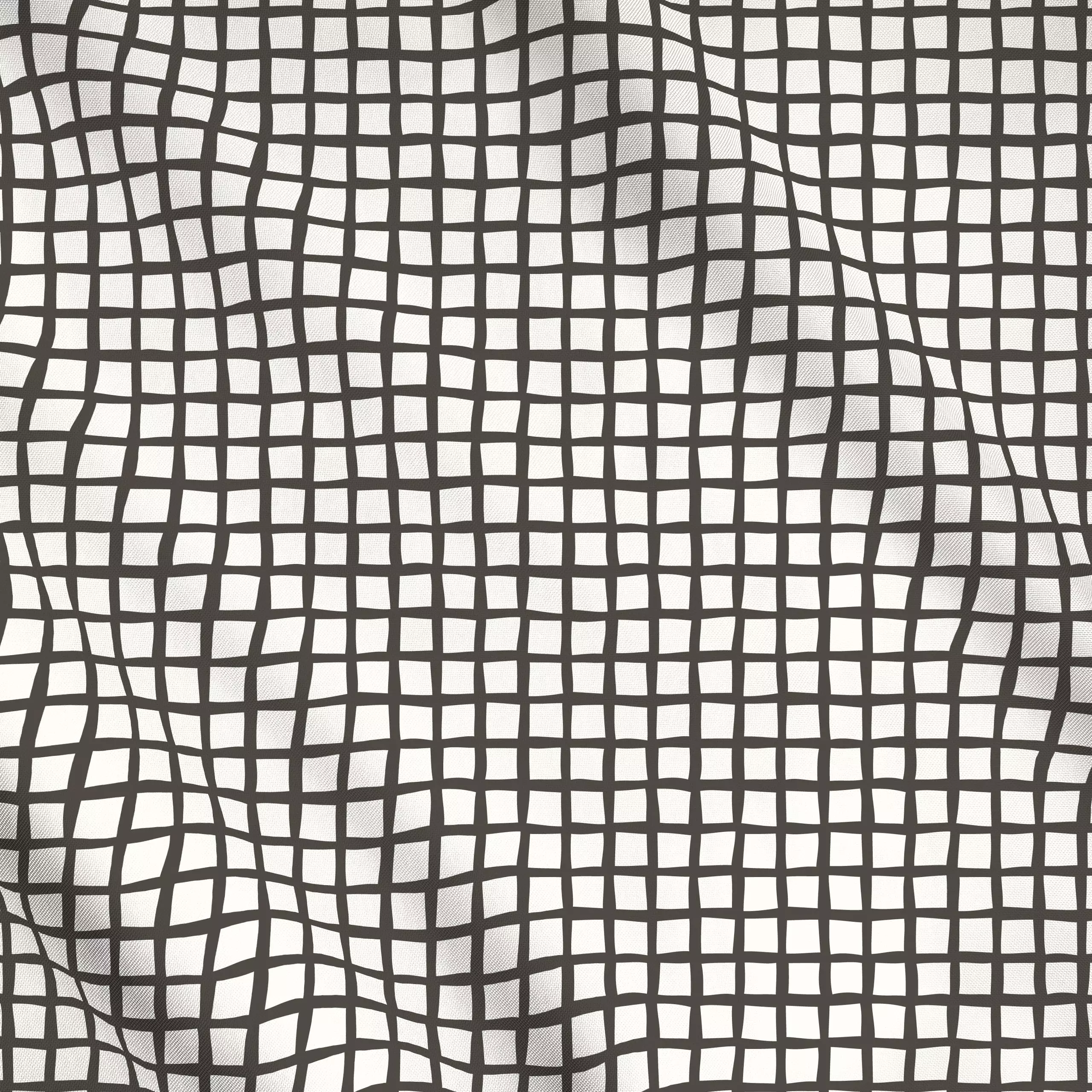 Meterware Wonky Grid beige charcoal - Symbole & Muster - von „Kathrin Woo"; boho, abstrakt, Geometrisch, Karos, kariert, Che...