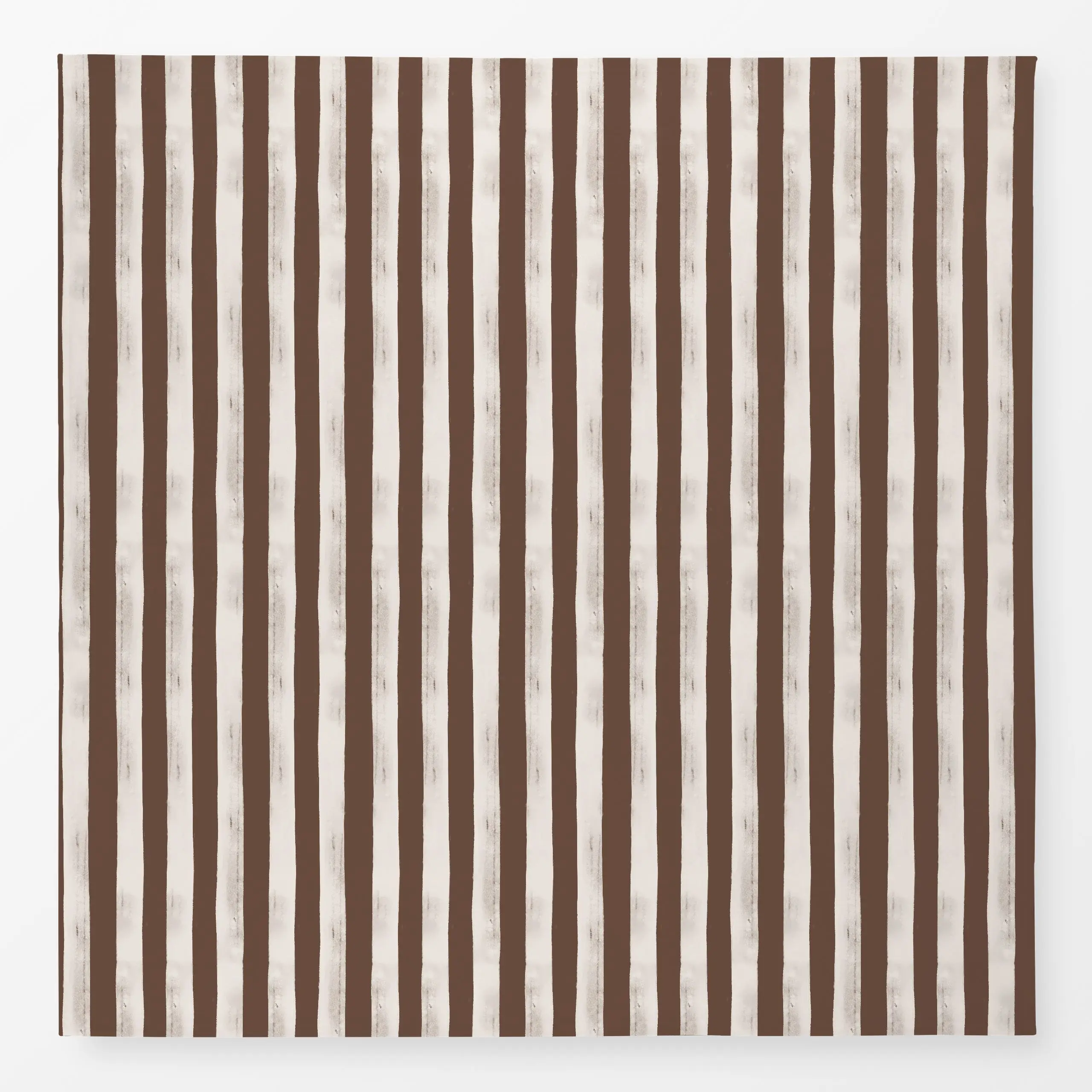Tischdecke Watercolor Stripes braun - Symbole & Muster - von „Kruth Design"; Streifen, Weihnachten, Weihnachtsdeko, klassisc...
