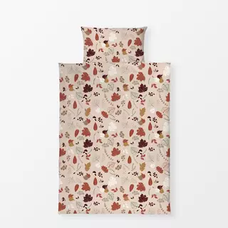 Bettwäsche Autumn Leaves Pink Background