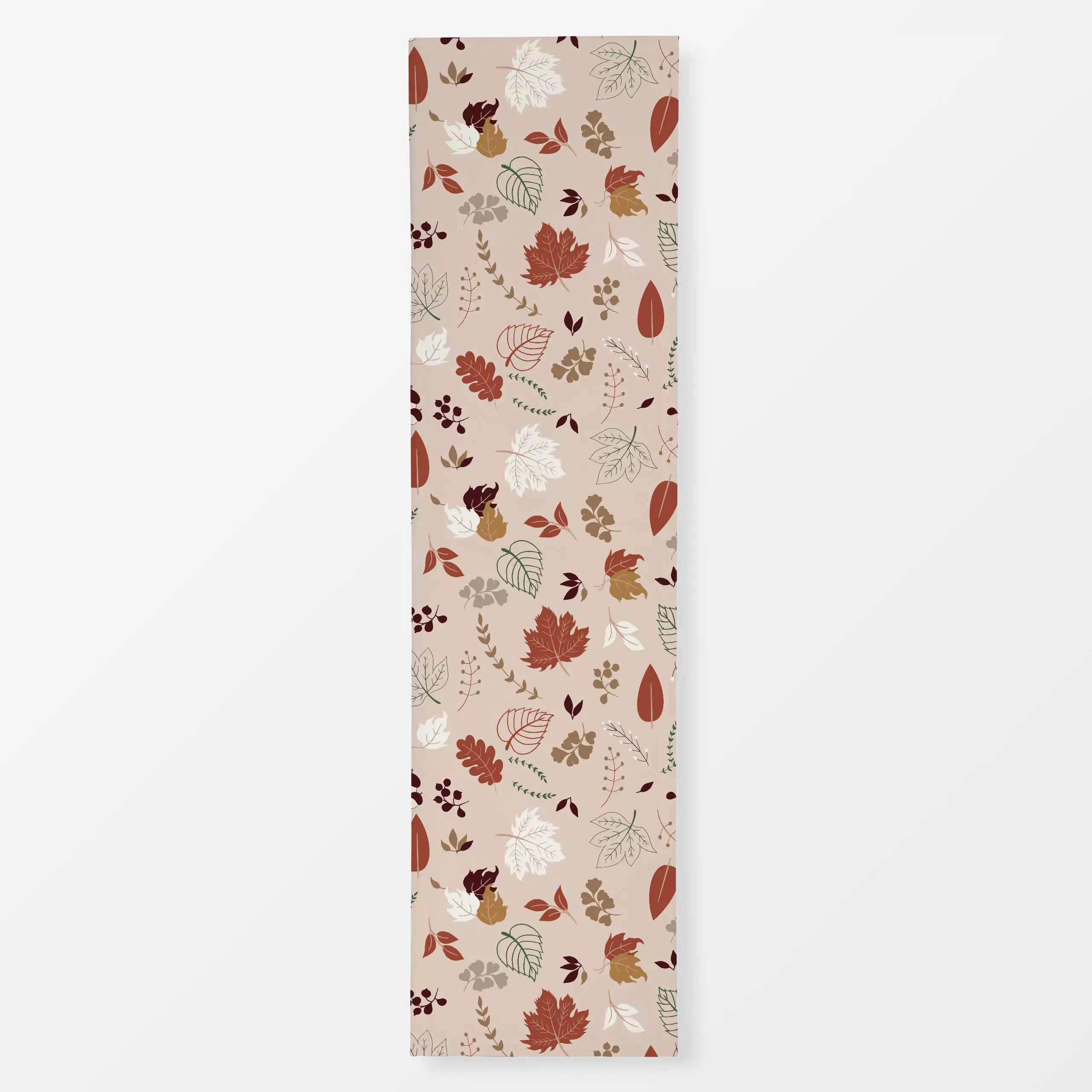 Tischläufer Autumn Leaves Pink Background - Frühling, Herbst, Natur & Landschaft - von „Monor Design"; Orange, pink, leaves,...