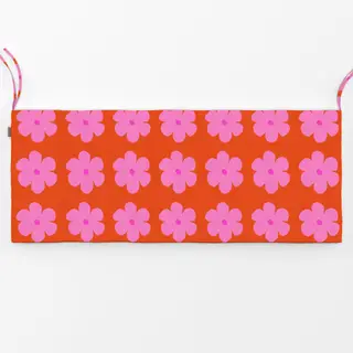 Bankauflage Blumenmuster Sommer Pink