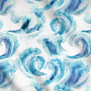 Meterware Meer Wellen Ozean Blau