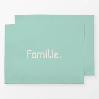 Tischset Familie mint grün