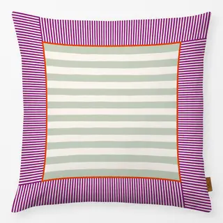Kissen Streifenrahmen Mint Lila