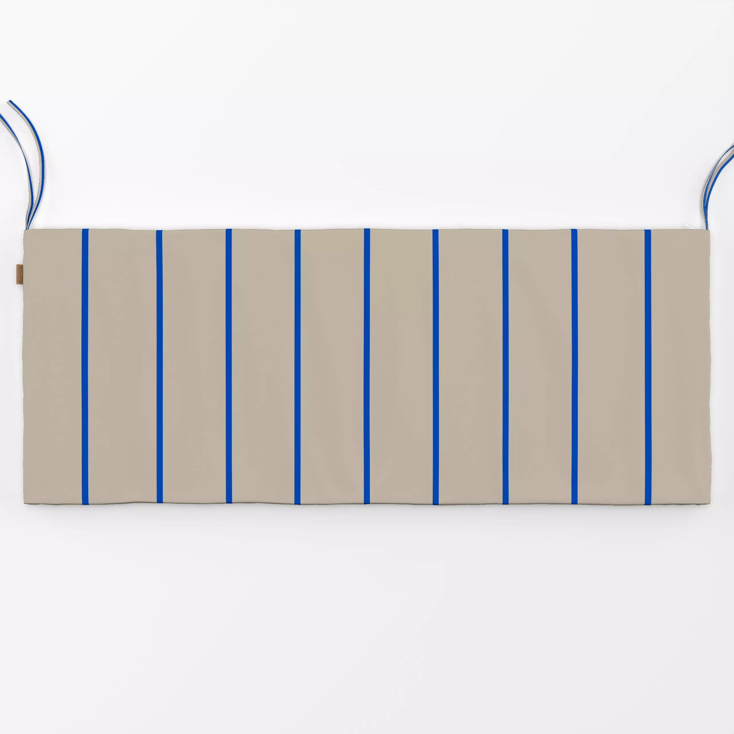 Bankauflage Schmale Streifen Blau & Beige - Symbole & Muster - von „Lisa Jasmin Bauer"; minimal, Linien, Streifen, trend, mi...