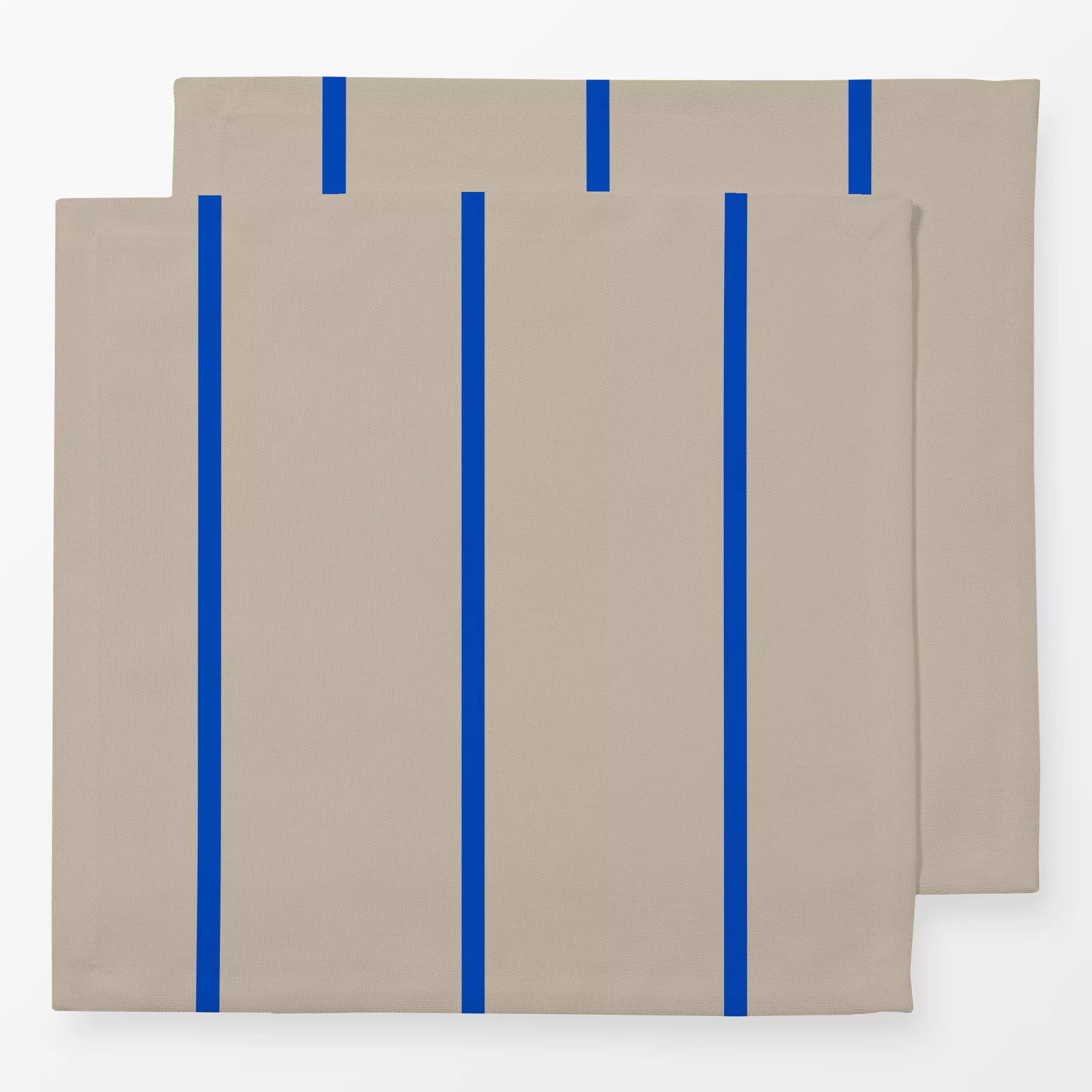 Servietten Schmale Streifen Blau & Beige - Symbole & Muster - von „Lisa Jasmin Bauer"; minimal, Linien, Streifen, trend, min...