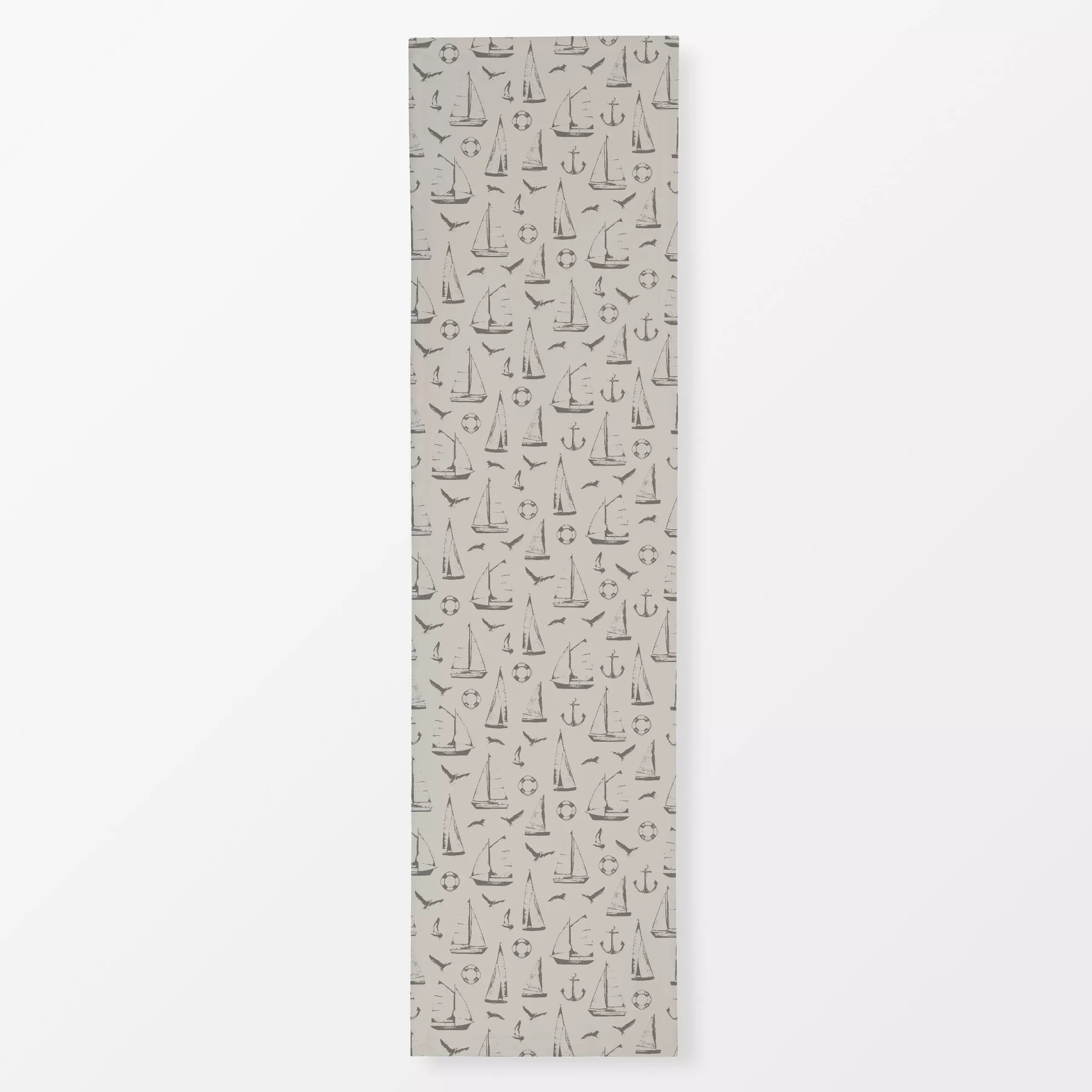 Tischläufer Segelboot Silhouetten Beige, von Katrin Graff