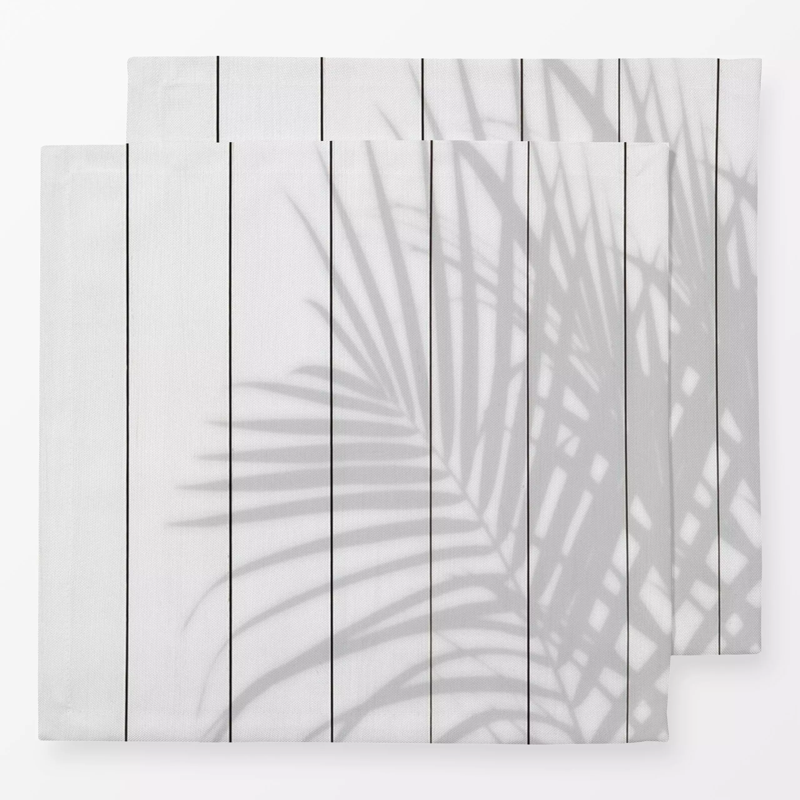 Servietten Tropic - Symbole & Muster, Pflanzen & Botanik - von „duundich"; linie, Linien, grau, Streifen, Blätter, Palmen, t...