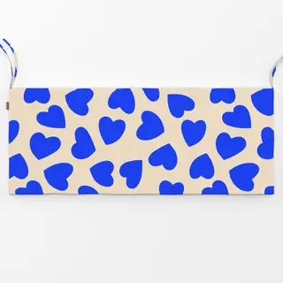 Bankauflage Blue Heart Pattern