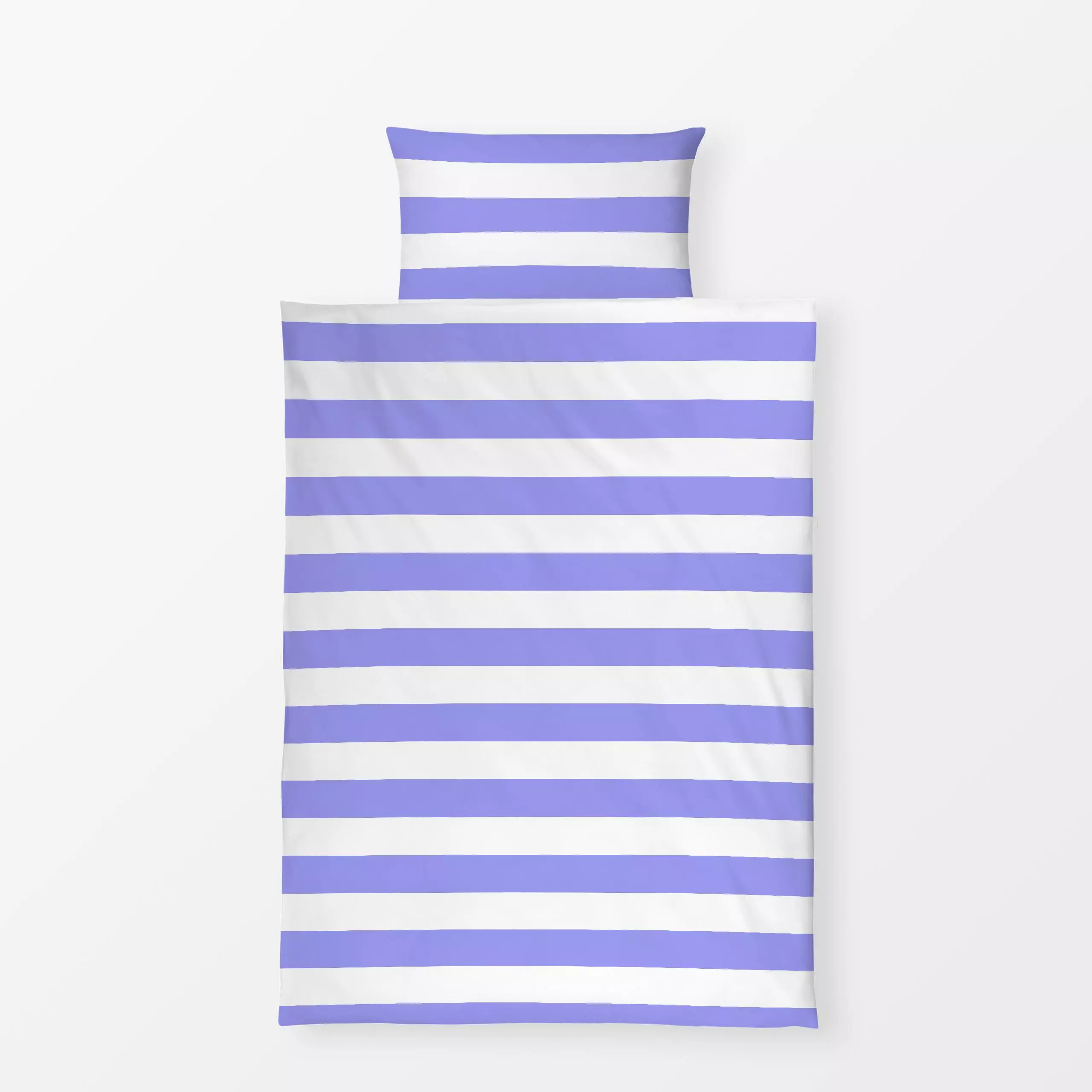 Bettwäsche Viola Stripes lilac - Sommer, Symbole & Muster - von „Julia Schumacher"; Streifen, Kissen, Sommerblumen, Weiss, l...