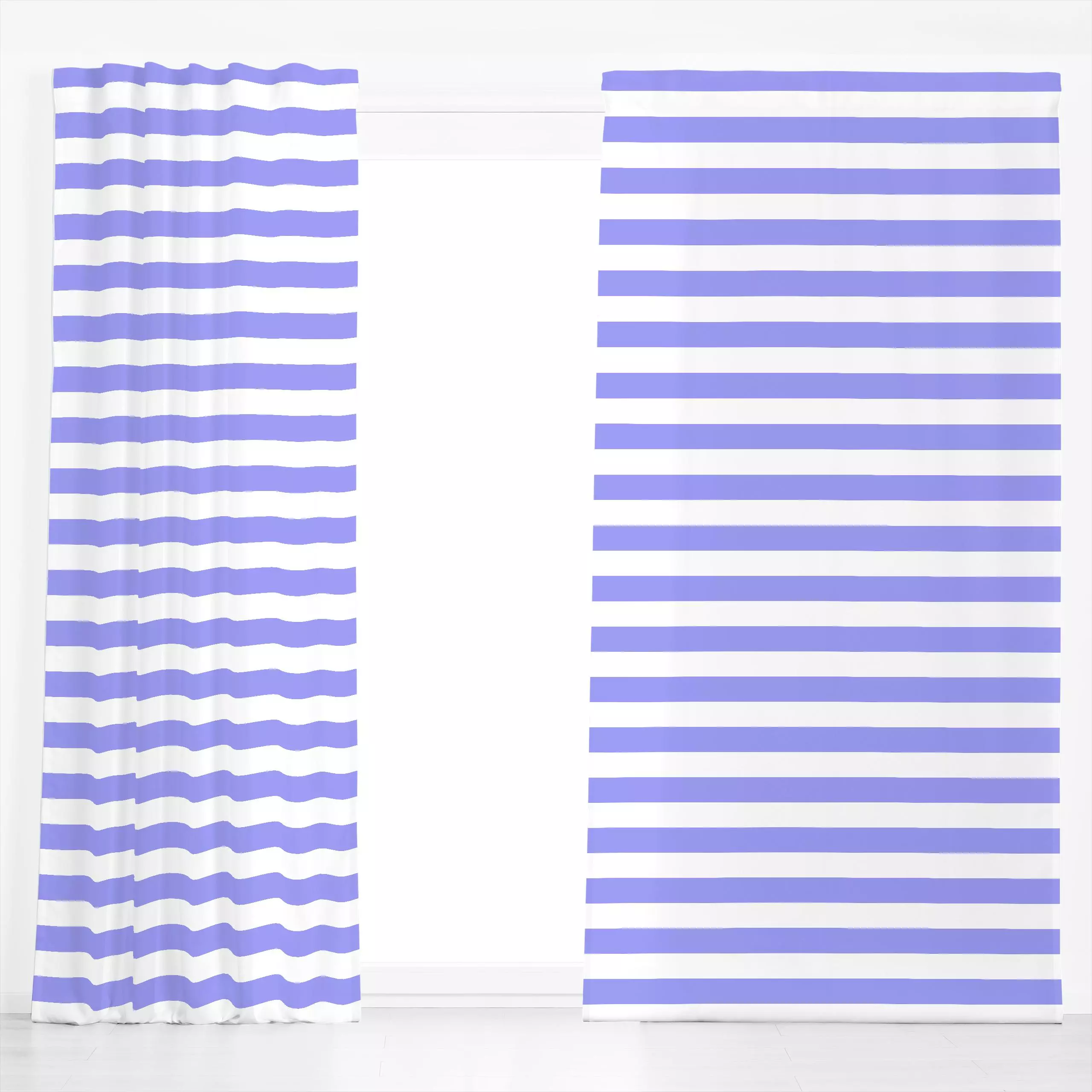 Dekovorhang Viola Stripes lilac - Sommer, Symbole & Muster - von „Julia Schumacher"; Streifen, Kissen, Sommerblumen, Weiss, ...