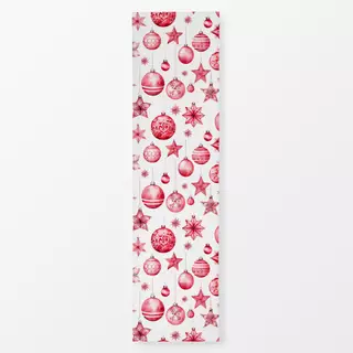 Tischläufer Christmas Ornaments Red