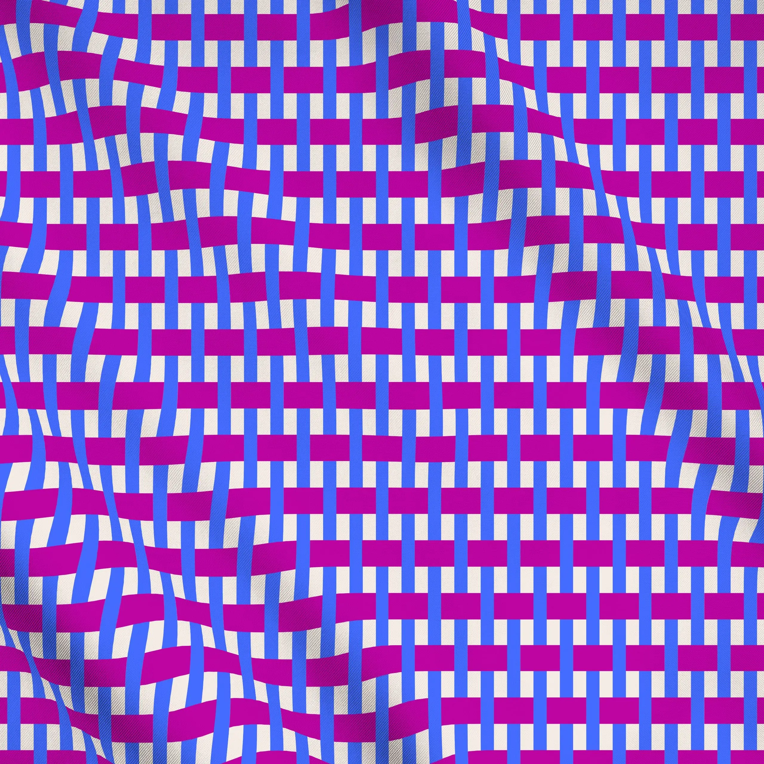 Meterware Webmuster Blau Magenta, gemustert, von Sophie Augustin Illustration