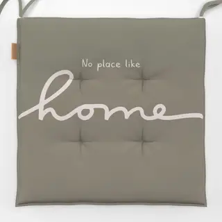 Sitzkissen Home Spruch Beige Grün