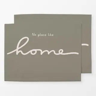 Tischset Home Spruch Beige Grün