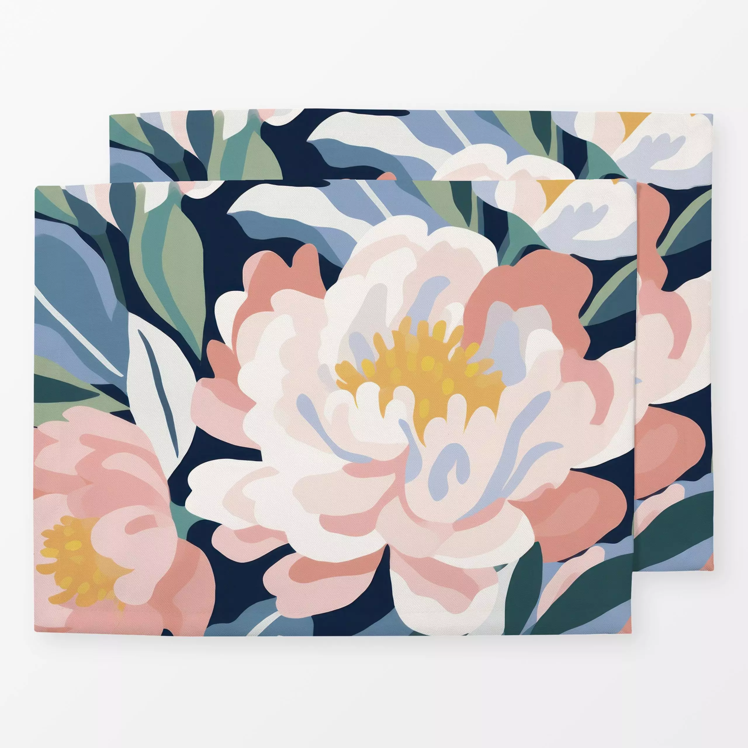 Tischset Midcentury Modern Floral 2, Blumen, Sommer, von Uta Naumann