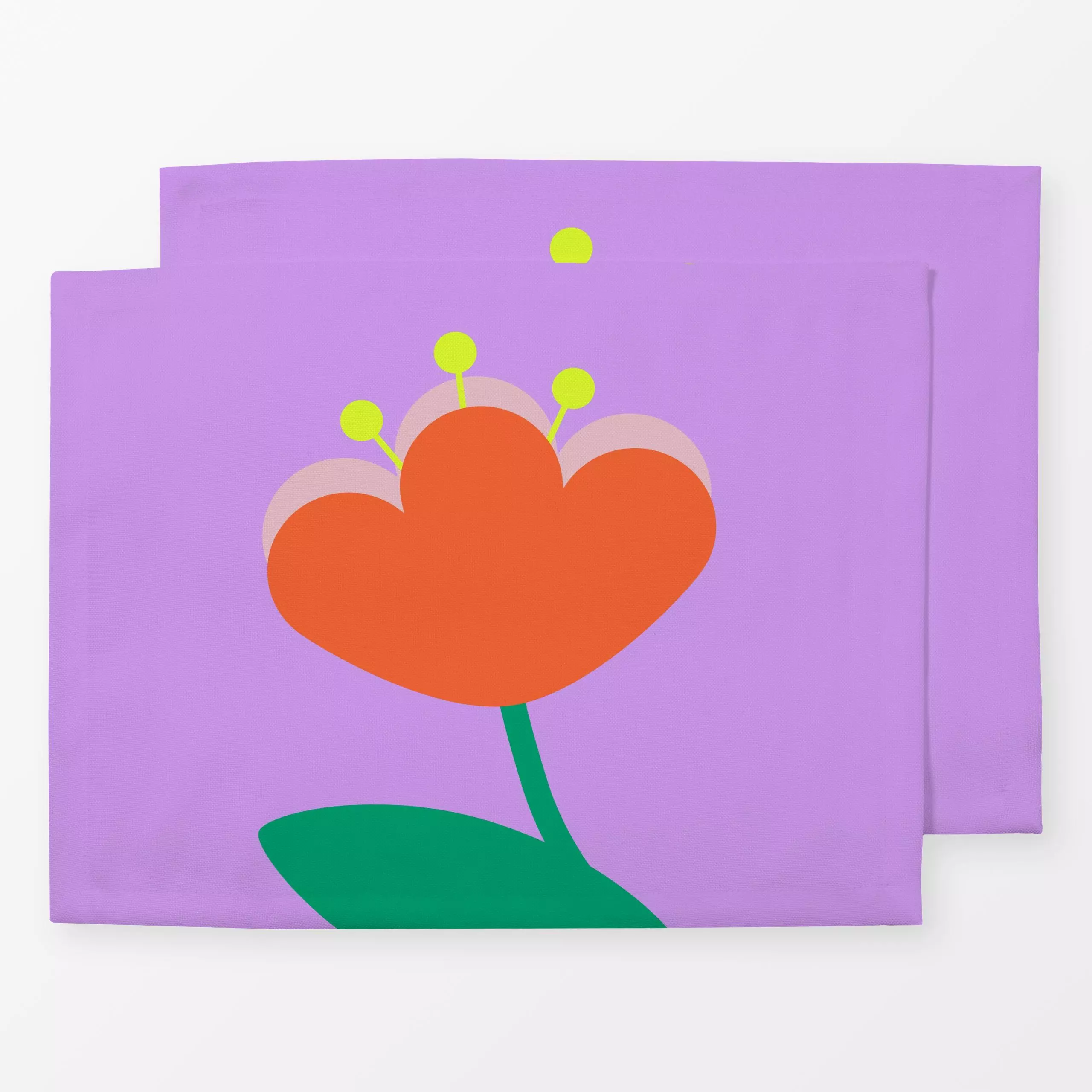 Tischset Fun Tulip - Blumen & Florales, Frühling, Sommer - von „Julia Schumacher"; Kinderzimmer, grafisch, Kids, fun, naiv, ...