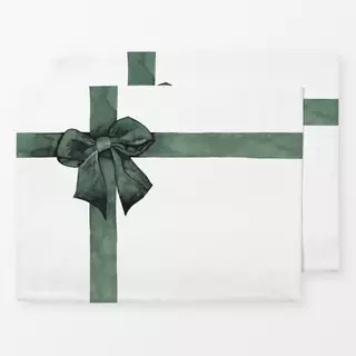 Tischset Geschenk mit Schleife grün