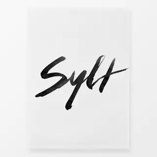 Geschirrtücher Sylt Schriftzug schwarz