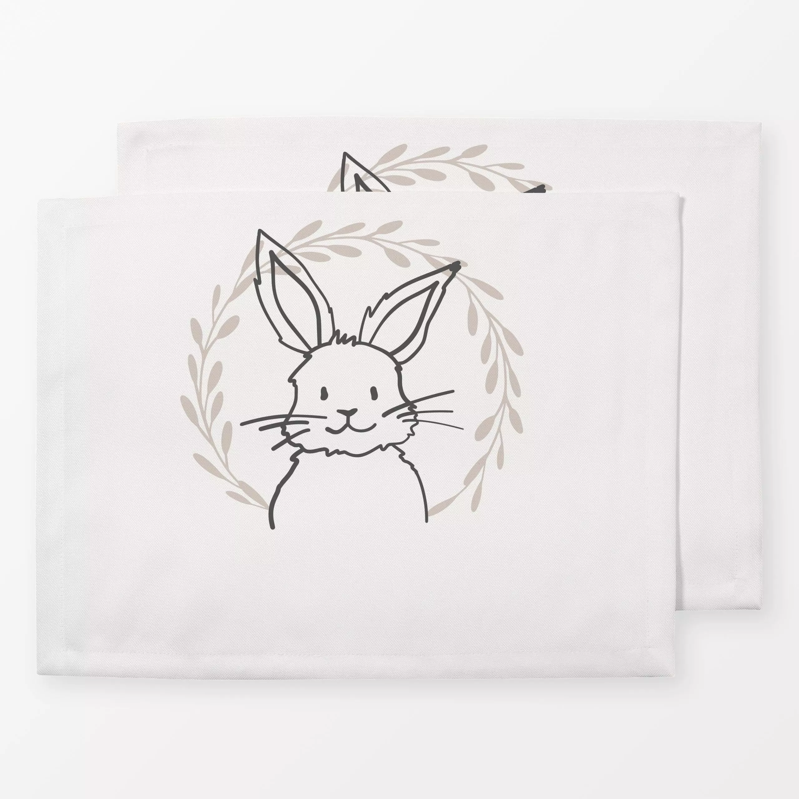 Tischset Beige - Kinderzimmer & Motive für Kinder, Anlässe, Ostern - von „Kruth Design"; Kinder, Hase, Geburtstag, Ostern, G...