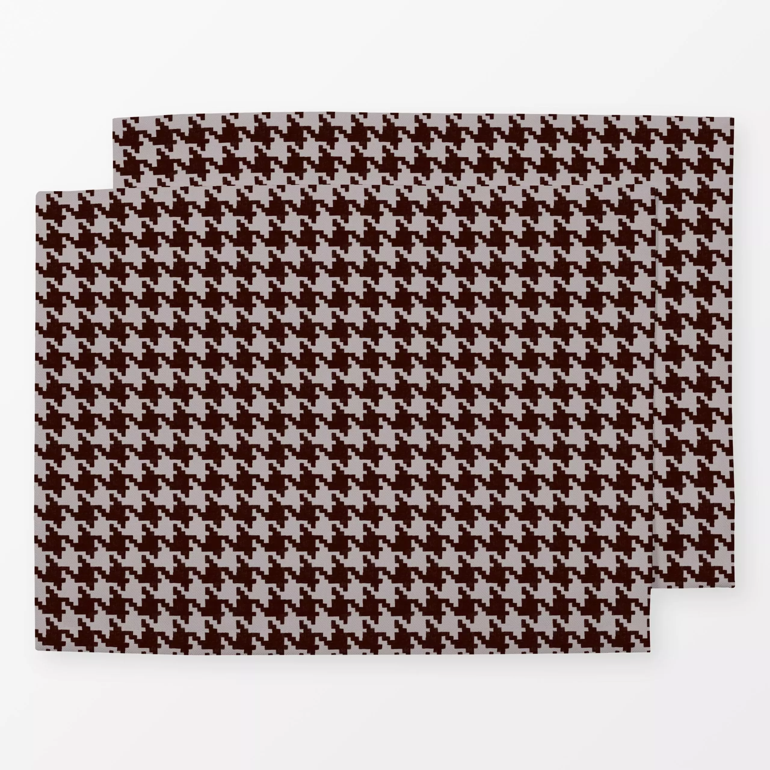 Tischset Hahnentritt Braun Beige - Symbole & Muster - von „Sophie Augustin Illustration"; Muster, Herbst, klassisch, klassik...